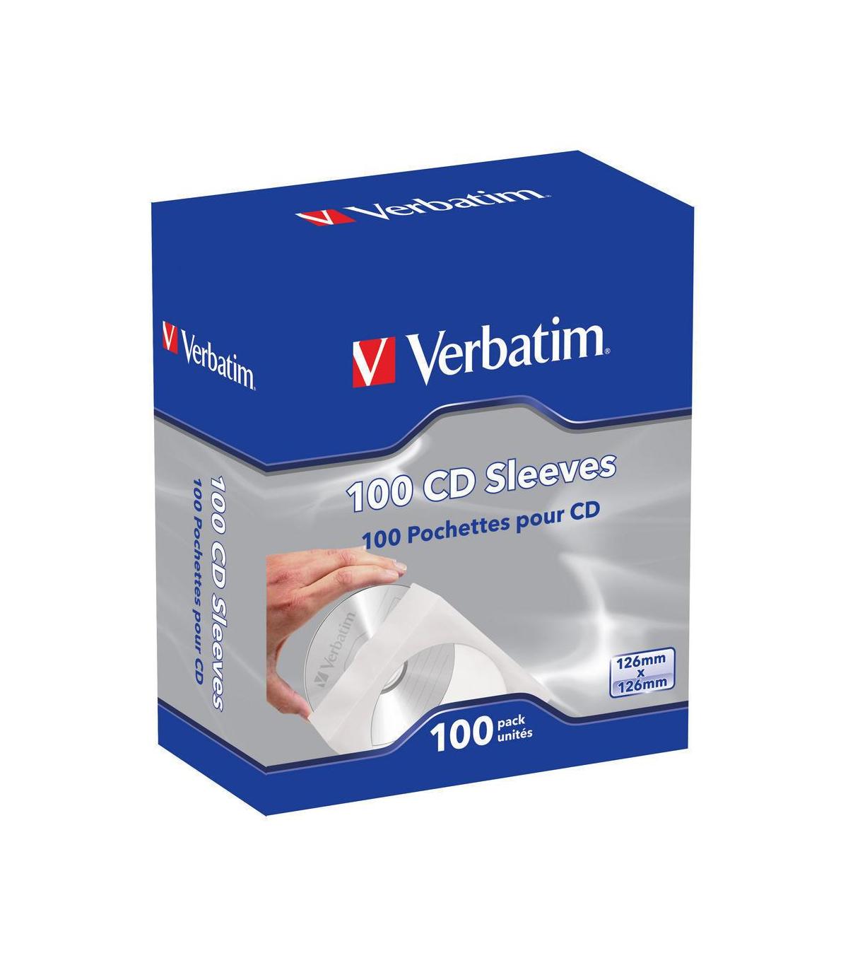 Fundas CD-R Verbatim Sleeves  Caja-100uds