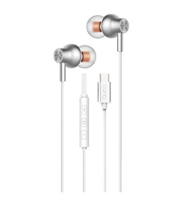 Auriculares Intrauditivos Qubo AU-300C/ con Micrfono/ USB Tipo-C/ Blancos