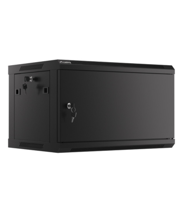 ARMARIO LANBERG MURAL RACK 19\" 6U/600X450 FLAT PACK AUTOENSAM NEGRO PTA METALICA