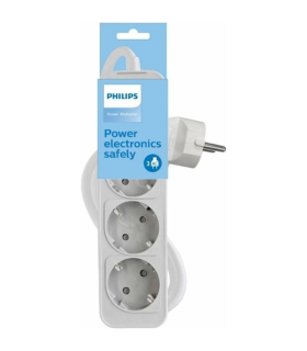 Regleta con Interruptor Philips CHP2134W/12/ 3 Tomas de corriente/ Cable 1.5m/ Blanco