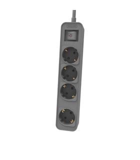 Regleta con Interruptor Philips CHP2144G/62/ 4 Tomas de corriente/ Cable 1.5m/ Gris