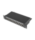 PATCH PANEL LANBERG 12 PUERTOS 1U 10\" CAT.6 BLINDADO NEGRO