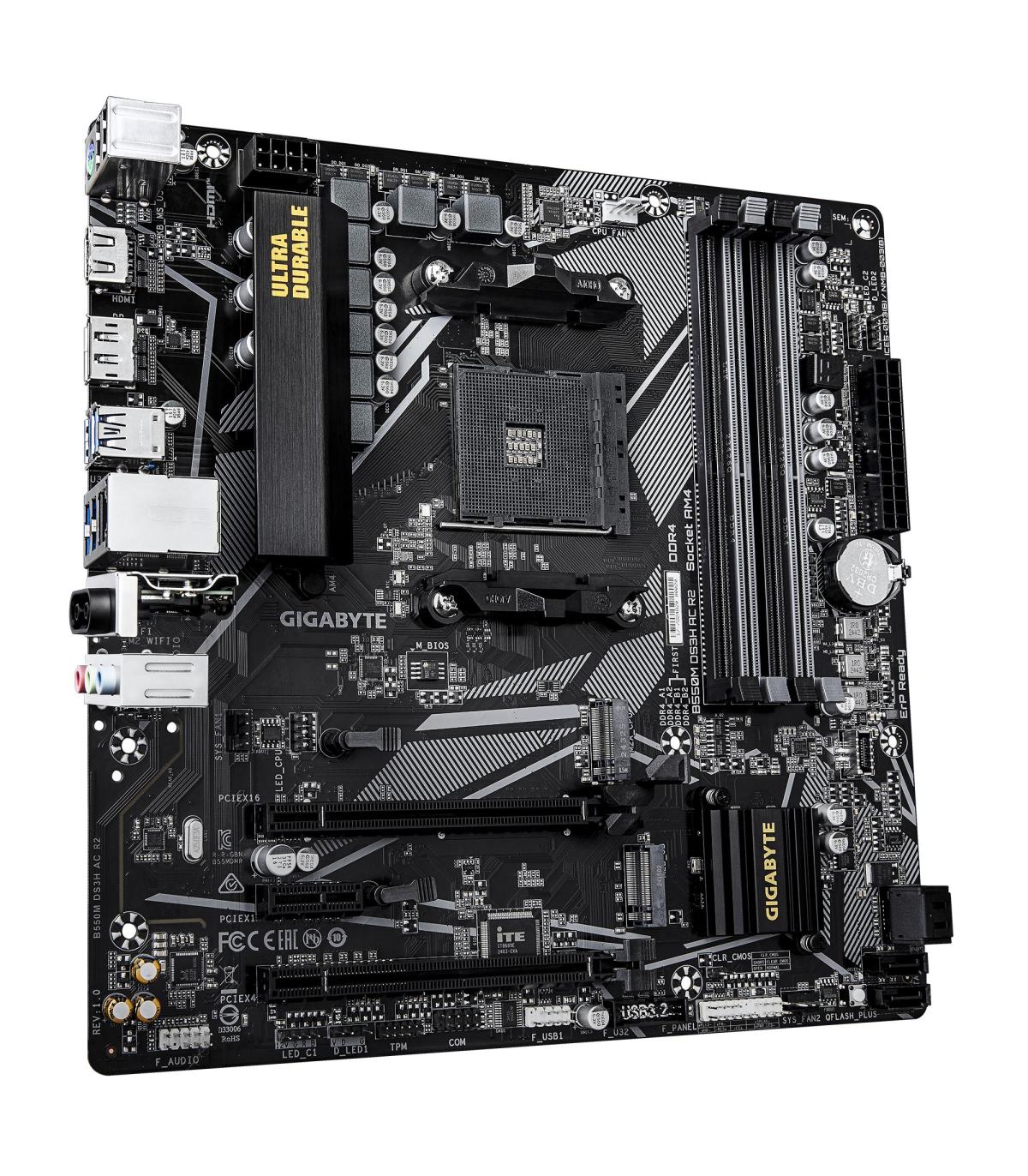 PLACA BASE GIGABYTE B550M DS3H AC R2  AM4 MATX 4XDDR4