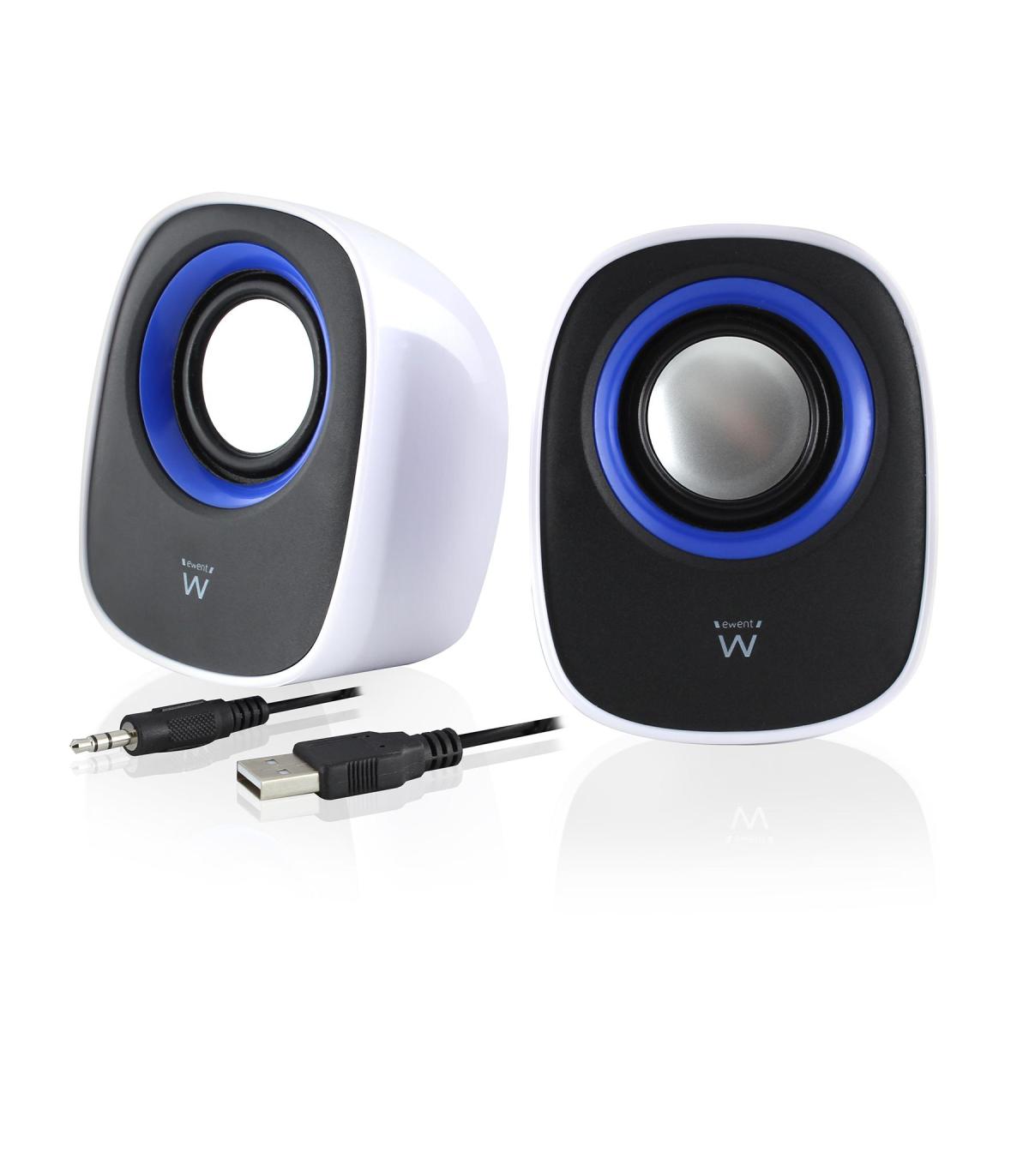 ALTAVOCES EWENT EW3513 2.0 5W RMS USB BLANCO NEGRO