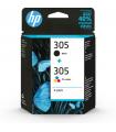 HP Paquete De 2 Cartuchos De Tinta Original 305 Tricolor / Negro