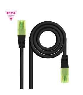 Nanocable Cable De Red Latiguillo RJ45 CAT.6 UTP AWG26 CCA, Negro, 3 M