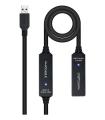 Nanocable Cable USB 3.0 Prolongador Con Amplificador, Tipo A/M-A/H, 15m