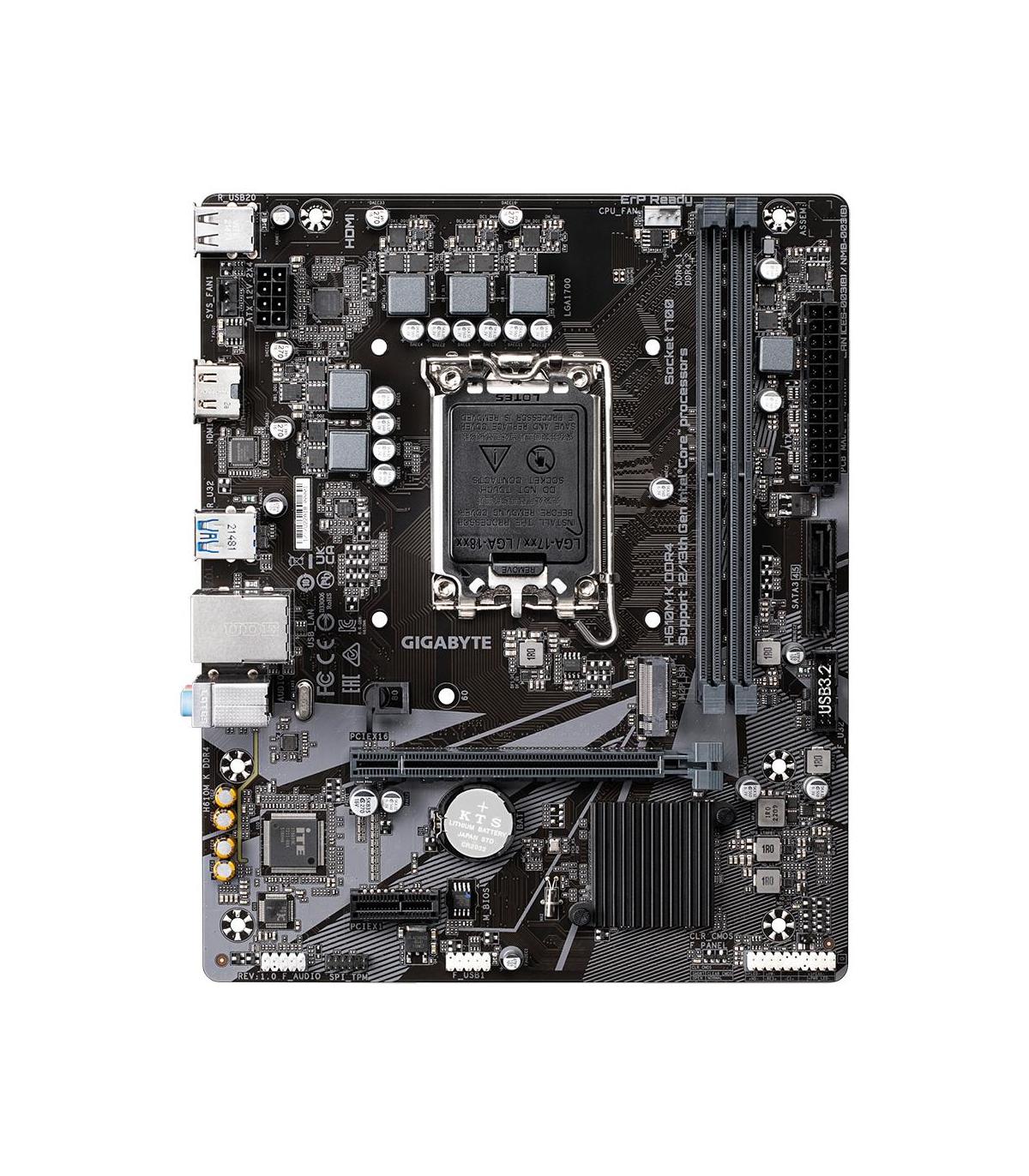 Placa Base Gigabyte H610M K DDR4 Socket 1700  DDR4  PCIe 4.0  Micro ATX