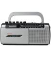Radio Cassete Daewoo DW1107/ Con Cable/ A Pilas/ Negra Y Plateada