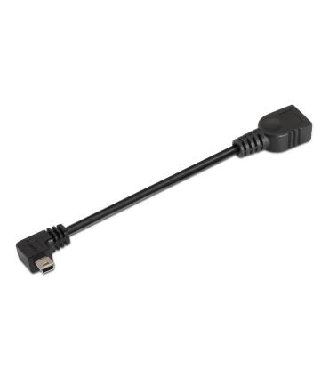 CABLE AISENS USB 2.0 OTG ACODADO TIPO MINI B M-A H NEGRO 15CM