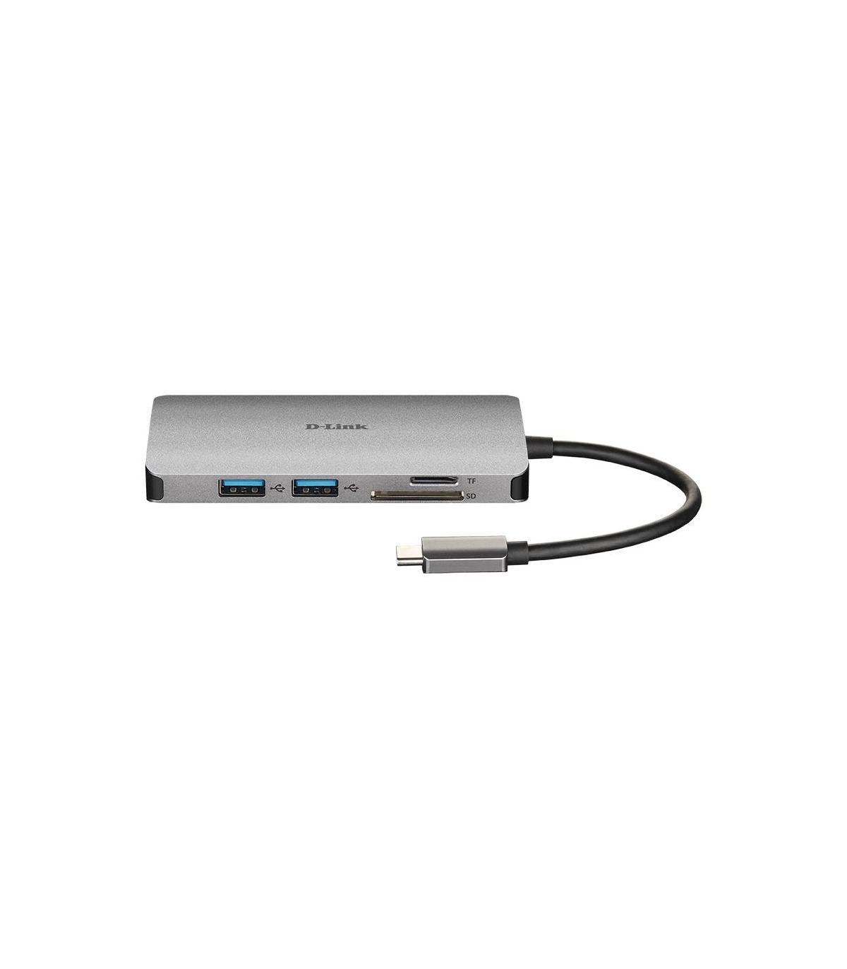 D-Link DUB-M810 Hub USB-C 8 En 1 HDMI Eth CardRead