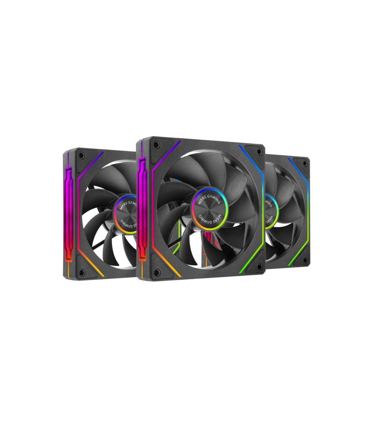 Pack 3 Ventiladores Invertidos Mars Gaming MF-LINKFINITYKIT2R/ 12cm/ ARGB