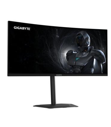 GIGABYTE GS34WQCA Monitor Gaming Curvo 34" WQHD  3440 X 1440, 1500R, 120Hz, 1ms, 300 Cd m, FreeSync Premium, HDR Ready, HDMI 2.