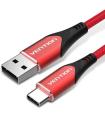 Cable USB 2.0 Tipo-C Vention CODRG/ USB Tipo-C Macho - USB Macho/ 480Mbps/ 1.5m/ Rojo