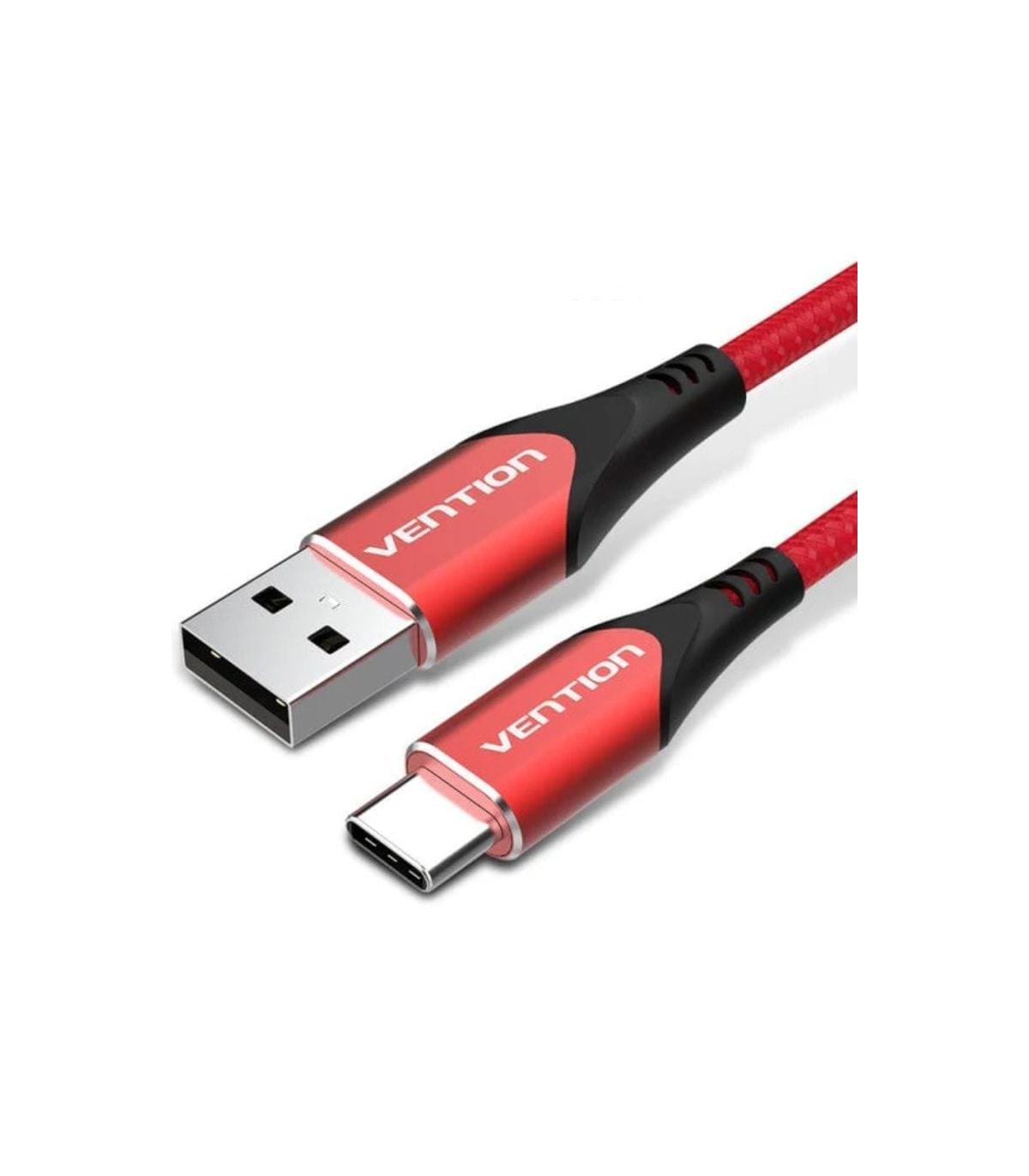 Cable USB 2.0 Tipo-C Vention CODRG/ USB Tipo-C Macho - USB Macho/ 480Mbps/ 1.5m/ Rojo