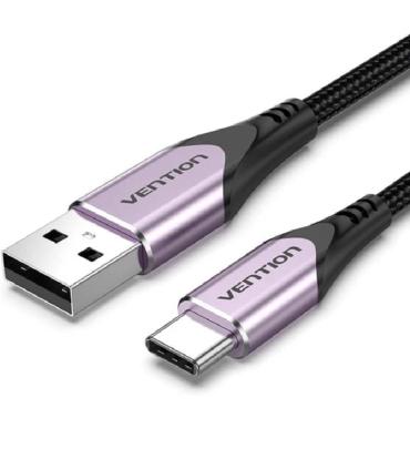 Cable USB 2.0 Tipo-C Vention CODVF/ USB Tipo-C Macho - USB Macho/ 480Mbps/ 1m/ Purpura
