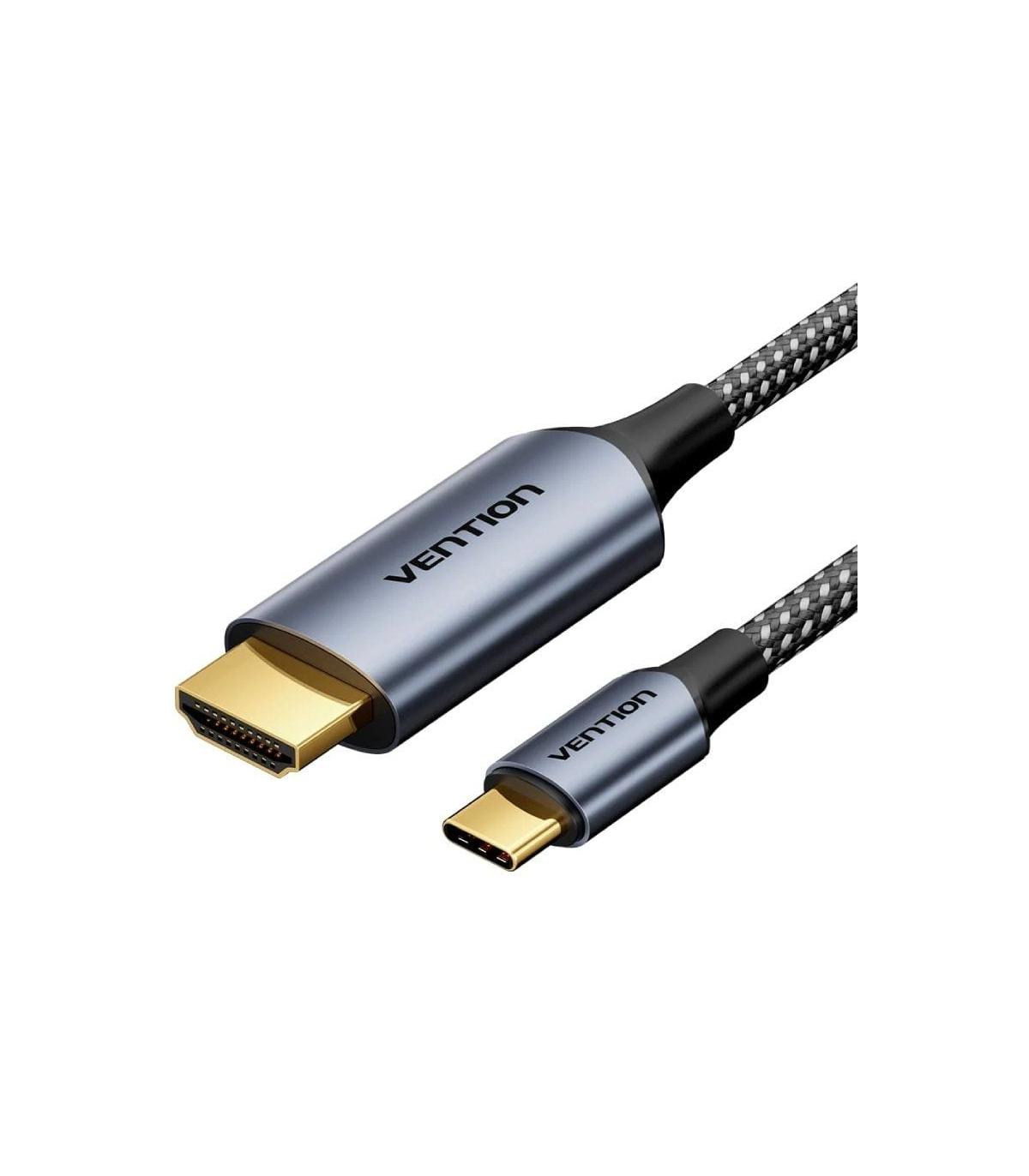 Cable Conversor HDMI 2.0 4K Vention CRHHF/ USB Tipo-C Macho - HDMI Macho/ 1m/ Negro