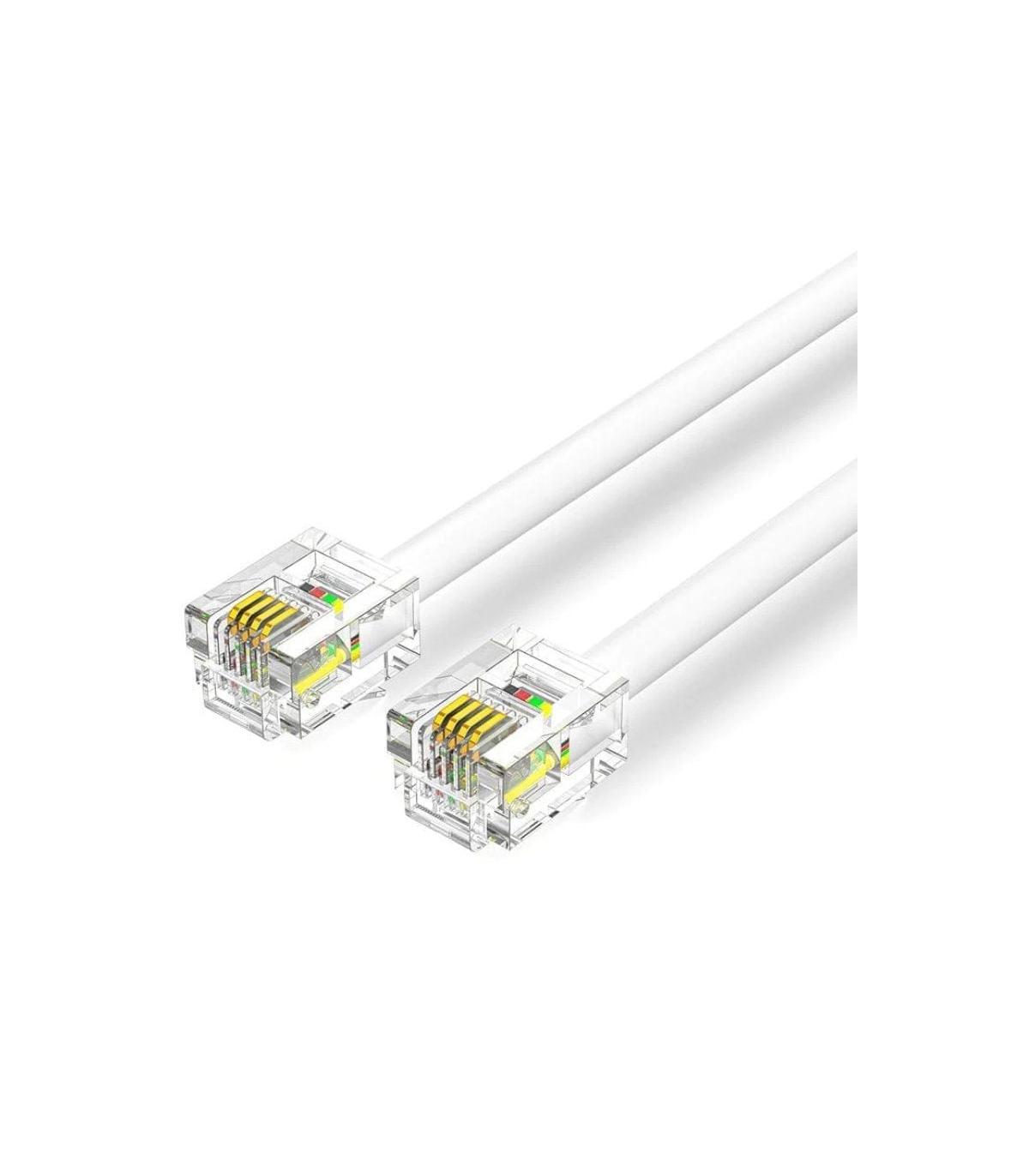 Cable de Telfono RJ11 6P4C Vention IQBWI/ 3m/ Blanco