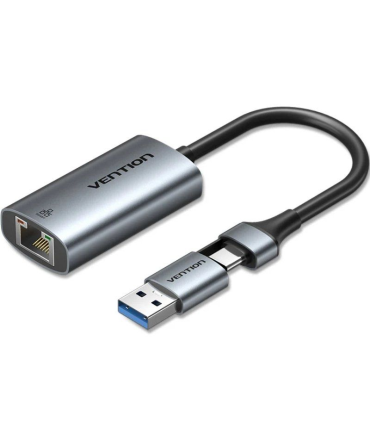 Adaptador USB/USB Tipo-C - RJ45 Vention CFQHB/ 1000Mbps