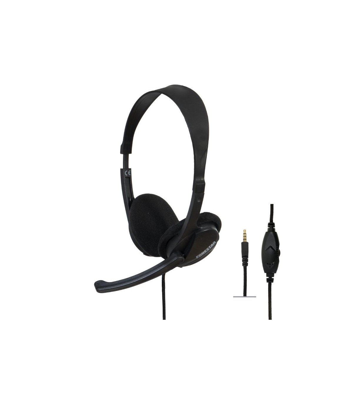 Auriculares Fonestar HOME-35 con Micrfono/ Jack 3.5/ Negros