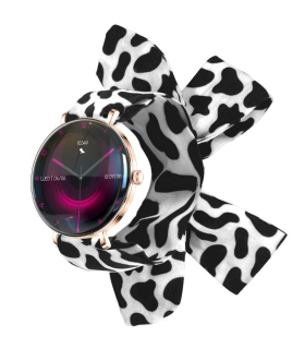 Forever Smartwatch Lucca SB-370/ Notificaciones/ Frecuencia Cardiaca/ Oro Rosa/ Incluye Correa Moteada