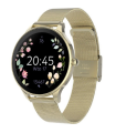 Smartwatch Forever Velora SB-306/ Notificaciones/ Frecuencia Cardaca/ Oro