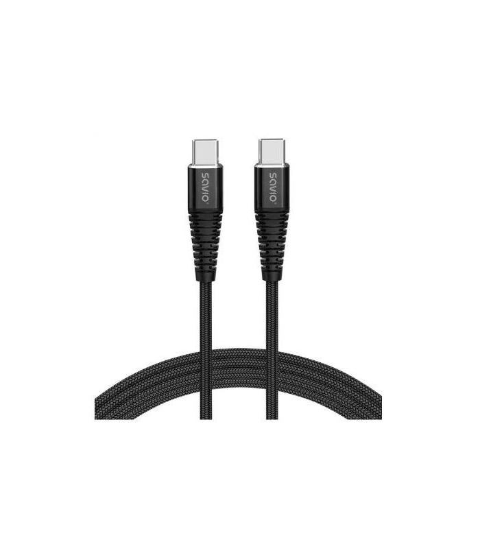 CABLE USB-C A USB-C SAVIO 5A 1M CL-159