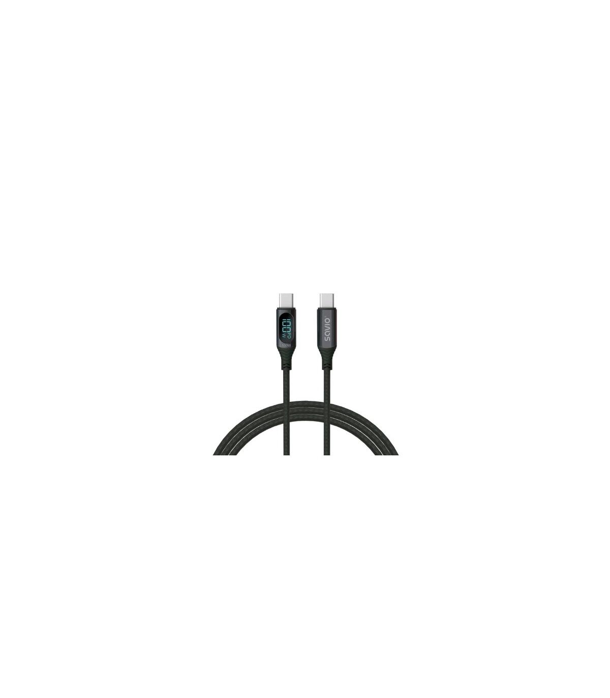 CABLE USB-C SAVIO CL-174 NEGRO