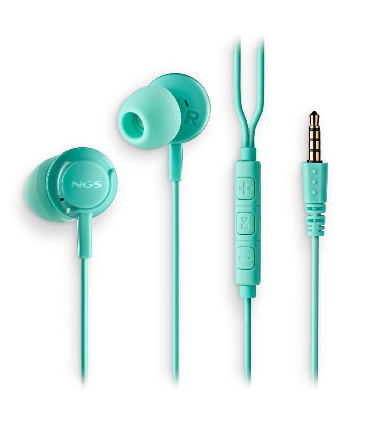 Auriculares Intrauditivos NGS Cross Drift  Con Micrfono  Jack 3.5  Verdes