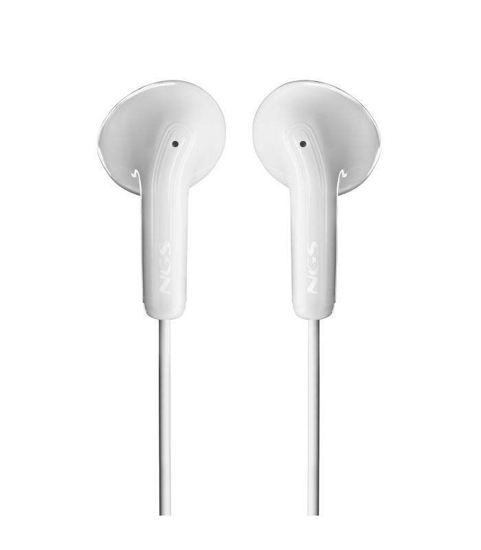 Auriculares Intrauditivos NGS Cross Flip  Con Micrfono  Jack 3.5  Blancos