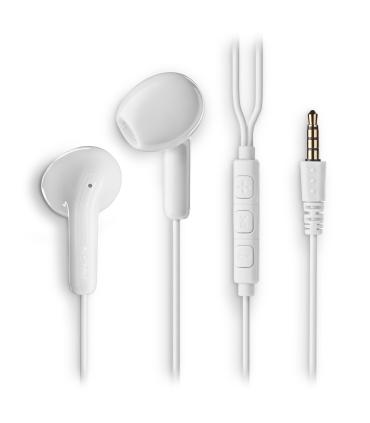 Auriculares Intrauditivos NGS Cross Flip  Con Micrfono  Jack 3.5  Blancos