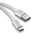 Cable USB 2.0 NGS ZYRO-AC  USB Macho - USB Tipo-C Macho  Hasta 15W  480Mbps  1m  Blanco