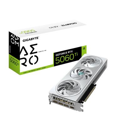 GIGABYTE GeForce RTX 5060 Ti AERO OC 16G Tarjeta Grfica  16 GB GDDR7, 128 Bits, PCI-E 5.0, 2647MHz Frecuencia Del Ncleo, 3 X Dis