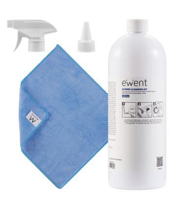 EWENT KIT DE LIMPIEZA DE PANTALLAS 1000ML CON PAO MICROFIBRA 30X30CM
