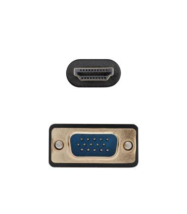 Cable Conversor Nanocable 10.15.4602  VGA Macho - HDMI 8K Macho  1.8m  Negro
