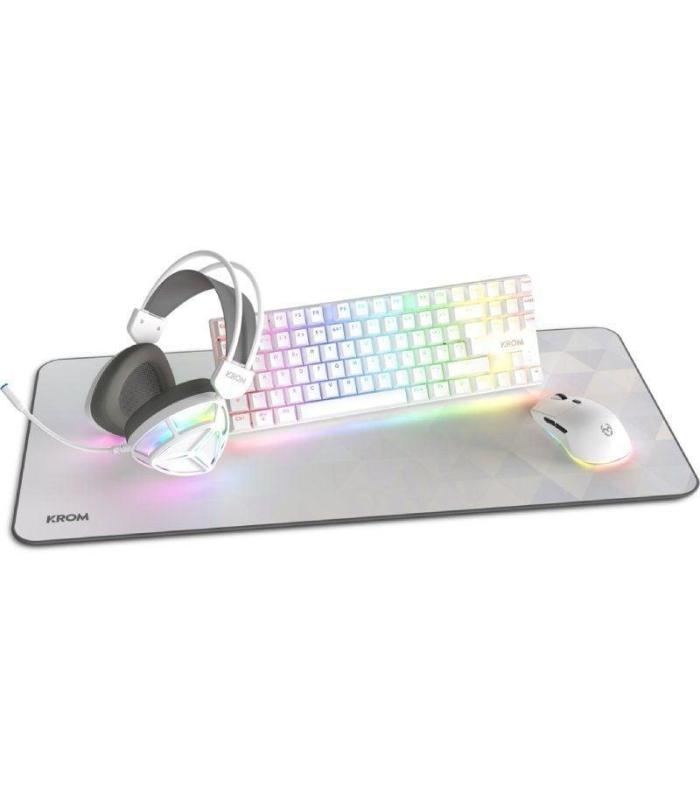 Pack Gaming Krom Klass/ Teclado RGB + Ratn ptico RGB + Alfombrilla + Auriculares RGB
