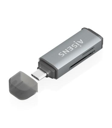 LECTOR TARJETAS AISENS SD MICRO SD MMC RS-MMC MMC MICRO USBC GRIS