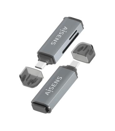 LECTOR TARJETAS AISENS SD MICRO SD MMC RS-MMC MMC MICRO USBC GRIS
