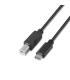 CABLE AISENS USB 2.0 IMPRESORA 3A, TIPO USB-C M-B M, NEGRO, 2.0M