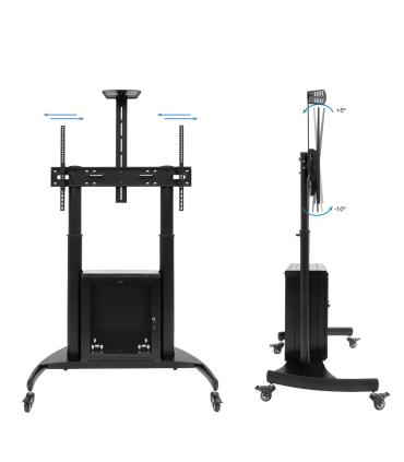 Soporte De Suelo Inclinable Con Ruedas TooQ Narnia FS20500M-B Para TV De 60-100'  Hasta 100kg