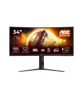 Monitor Gaming Ultraparonmico Curvo AOC CU34G4 34'  WQHD  1ms  180Hz  VA  Regulable En Altura  Negro
