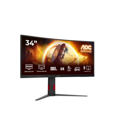 Monitor Gaming Ultraparonmico Curvo AOC CU34G4 34'  WQHD  1ms  180Hz  VA  Regulable En Altura  Negro