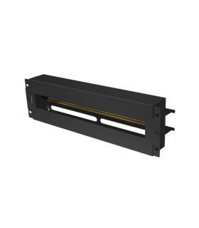 PANEL LANBERG DE DISTRIBUCION DE TENSION 19\'\' 3U CON RAIL DIN TS-35 NEGRO