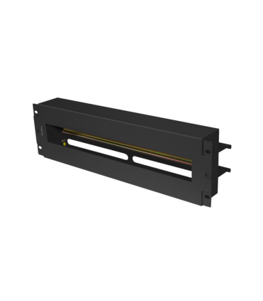 PANEL LANBERG DE DISTRIBUCION DE TENSION 19\'\' 3U CON RAIL DIN TS-35 NEGRO