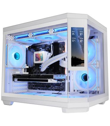 Caja Gaming Minitorre Mars Gaming MC-3TCORELCDM  Blanca