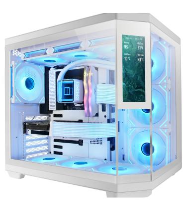 Caja Gaming Semitorre Mars Gaming MC-3TCORELCD  Blanca