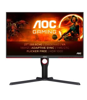 Monitor Gaming AOC Q27G3XMN BK 27'  QHD  1ms  180Hz  VA  Regulable En Altura  Negro