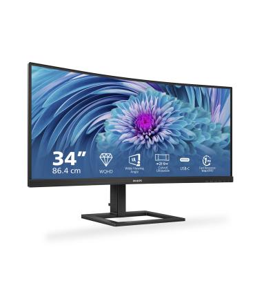 Monitor Profesional Ultrapanormico Curvo Philips 346E2CUAE 34'  WQHD  Multimedia  Regulable En Altura  Negro