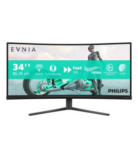 Monitor Gaming Curvo Philips Evnia 5000 34M2C3500L 34'  WQHD  0.5ms  180Hz  VA  Negro
