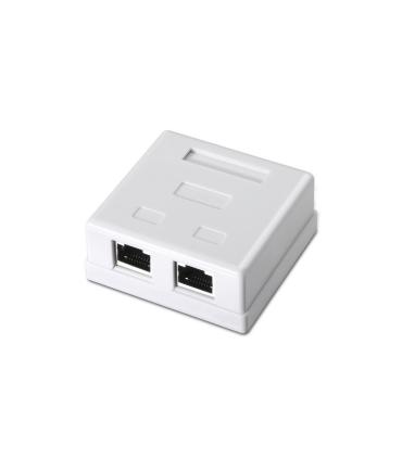 ROSETA DE SUPERFICIE AISENS RJ45 CAT.6 FTP 2 TOMAS BLANCO